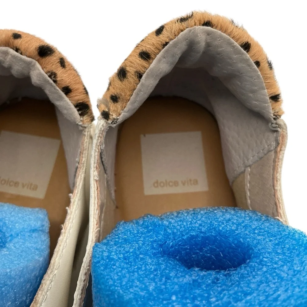 Dolce Vita Cream Sneakers leopard‎ back size 9